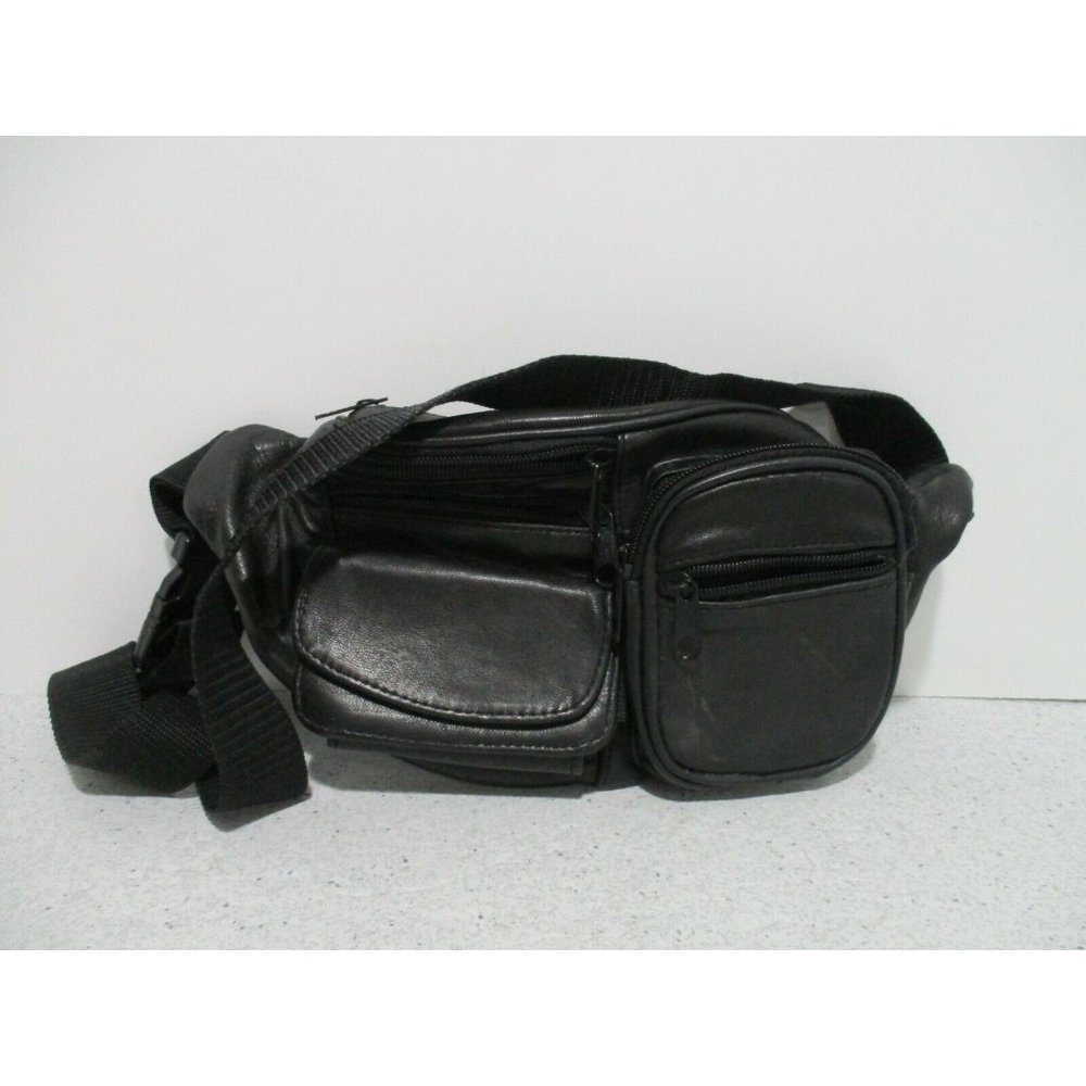 *Fanny Pack Waist Black Multifunction Adjustable Strap Zip Closure Hip P…